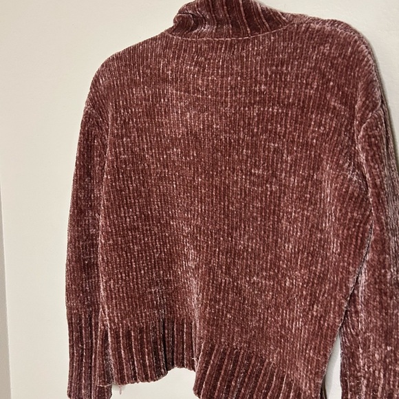 Cynthia Rowley Chenille Turtleneck Sweater - Burgandy rust - Picture 2 of 3